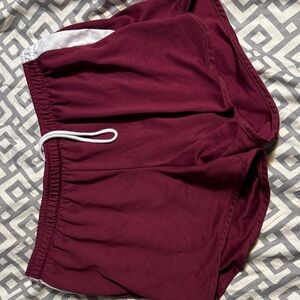 Women's Athletic Shorts in Maroon
